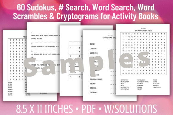 5 Puzzle Game Book Interiors for KDP: A Flexible Resource