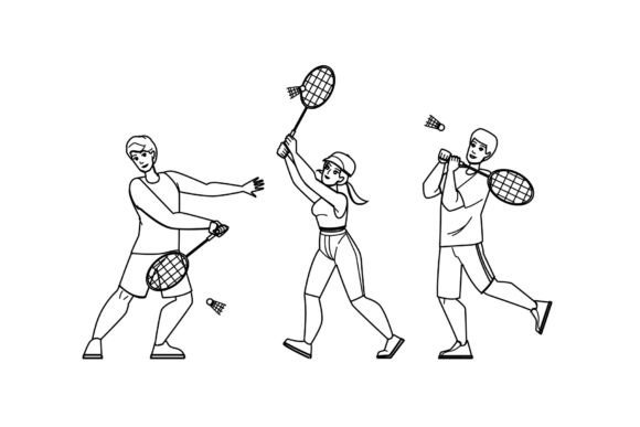 Badminton Game Vector: A Visual Tool for Sports Illustration and Design