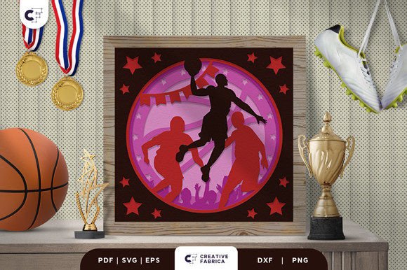 Basketball Game 3D Light Box SVG: A Unique Way to Celebrate the Sport