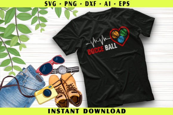 Boules Sports Game Heartbeat EKG Pulse SVG Design: A Unique Fusion of Sport and Style