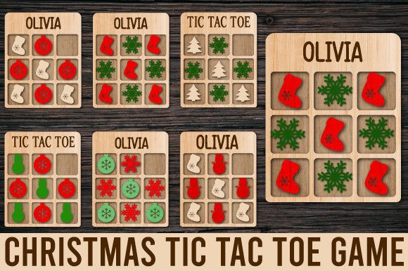 Christmas Tic Tac Toe Game Bundle: A Festive Craft and Game Solution for Creative Families