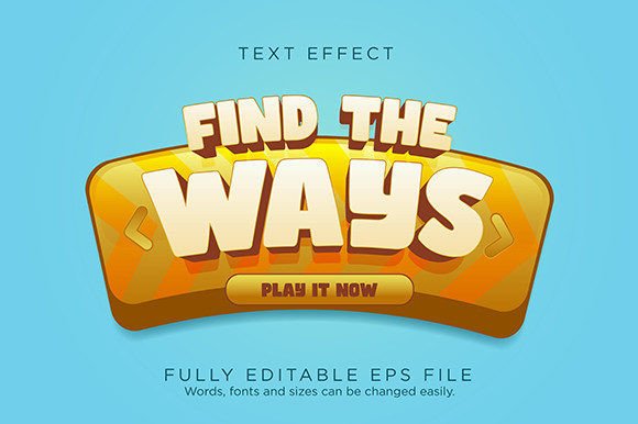 Enhance UI Design with Find the Ways Game Button Text Effects