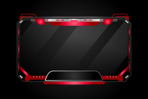 Enhance Your Streaming Setup with the Modern Red Game Overlay Stream Panel