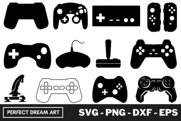 Game Controller Silhouette Bundles for Creative Projects