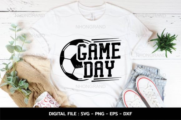 Game Day with Soccer Ball and Heart Love