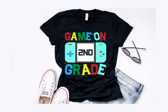 Game on Second 2nd Grade T-Shirt Design – A Versatile Graphic for Every Occasion