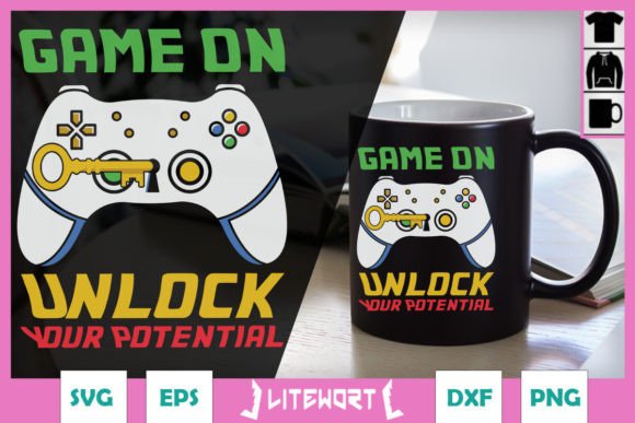 Game On, Unlock Your Potential: A Dynamic Digital Artwork for Modern Creators