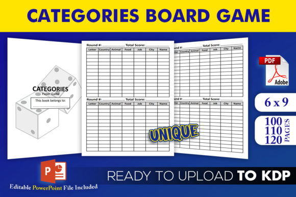 How the Categories Board Game Book KDP Interior Can Boost Your Self-Publishing Projects