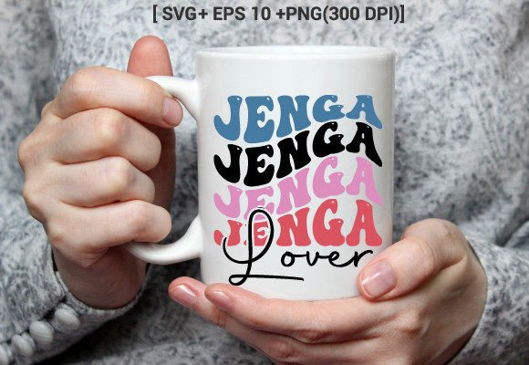 Jenga Lover Indoor Game Typo Retro SVG Design
