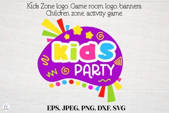 Kids Zone Logo 10: Game Room & Activity Logo Design for Play Spaces