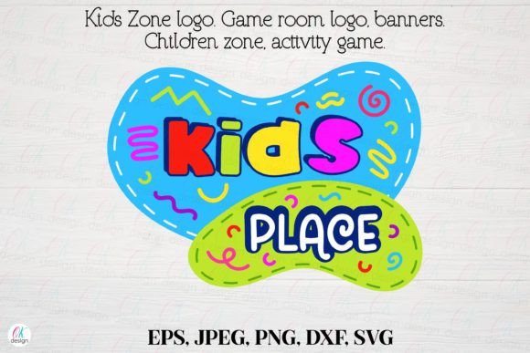 Kids Zone Logo 21: Game Room & Activity Logo for Kids