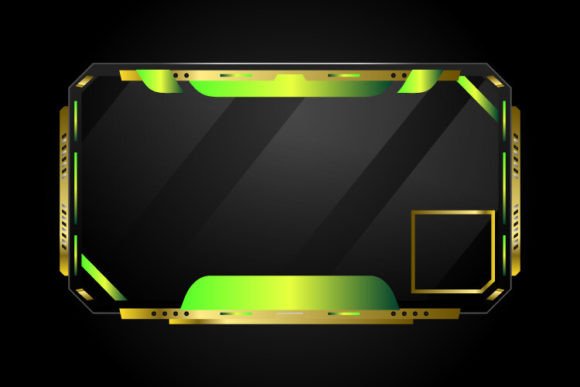 Modern Green Game Overlay Stream Panel: A Versatile Design Solution for Streamers and Creators