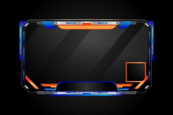 Modern Orange and Blue Game Overlay Designs