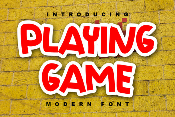Playing Game: A Bold Font for Creative Designs