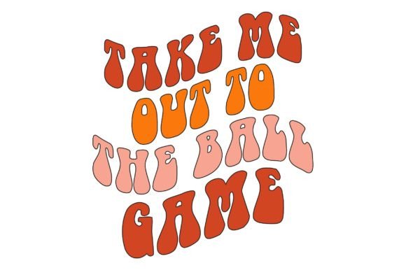 Take Me Out to the Ball Game Groovy Wavy: A Fun, Versatile Design for Creative Projects