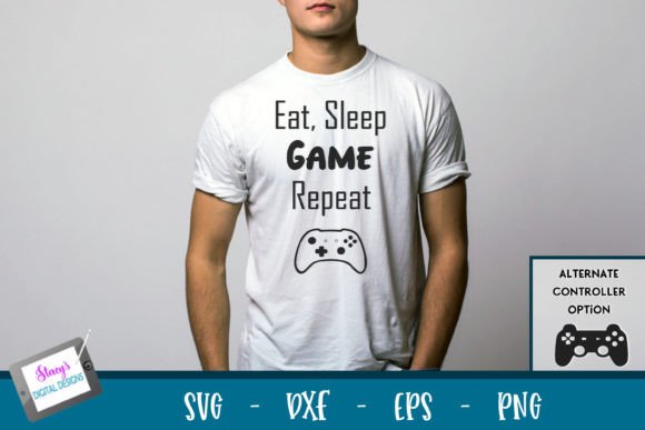 Video Game SVG - Eat Sleep Game Repeat 2: A Creative Design for Gamers